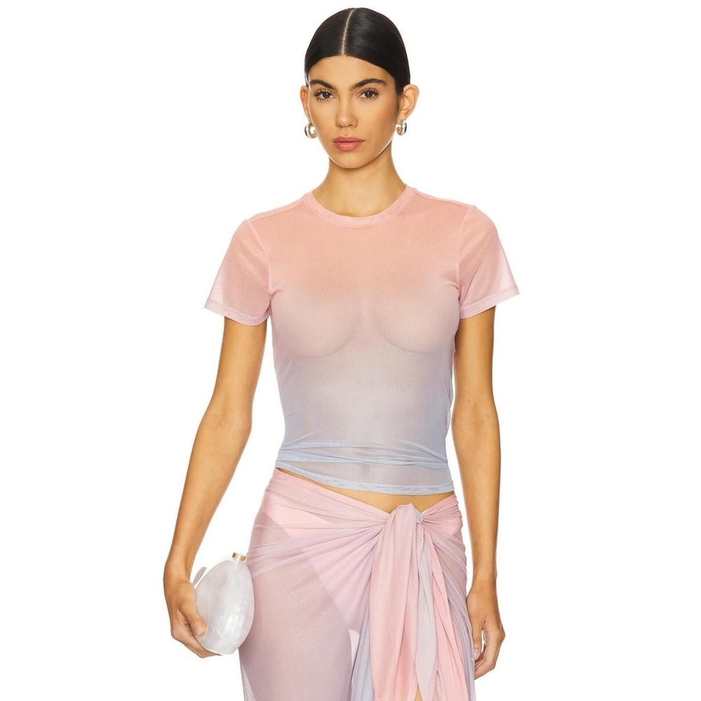 Good American NWT Mesh Baby Tee - Size 5XL - MSRP $69